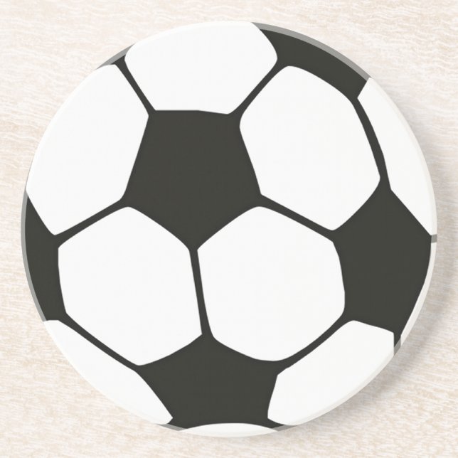 Soccer Ball Sandstone Coaster (Front)