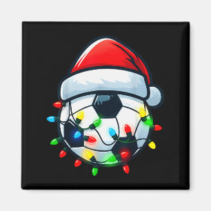Soccer Ball Santa Hat Xmas Pajamas Players Toddler Magnet