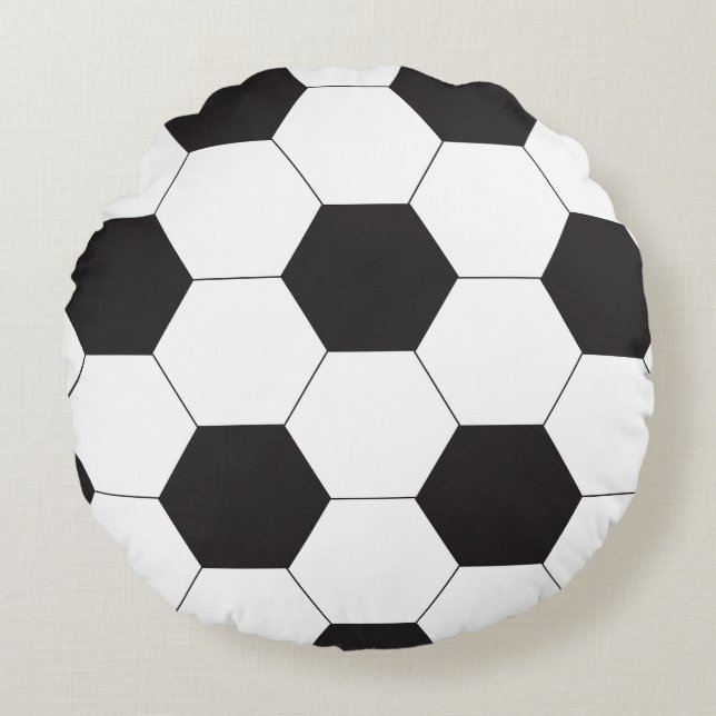 Soccer Ball Shaped Throw Pillows (Front)