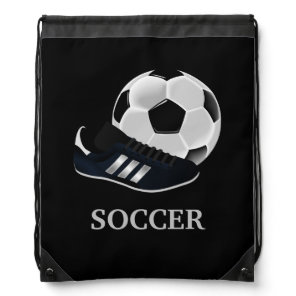 Soccer Ball & Shoe Drawstring Bag
