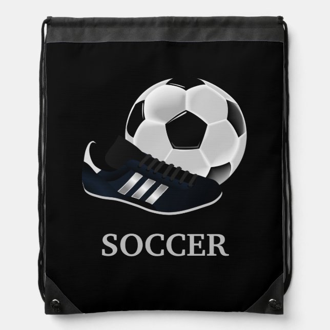 Soccer Ball & Shoe Drawstring Bag (Front)