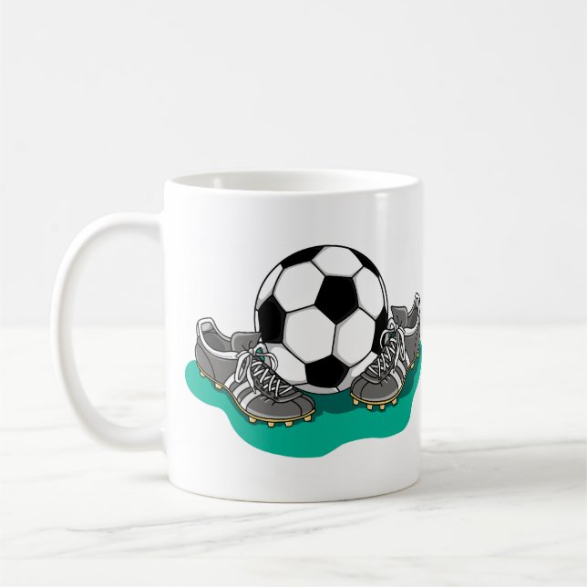 Soccer Ball Shoes Coffee Mug (Left)