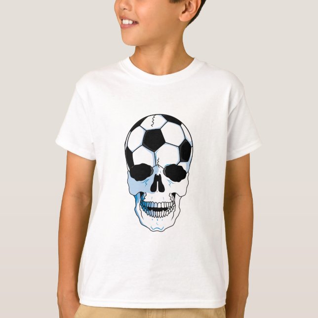soccer ball skull head T-Shirt (Front)