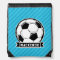 Soccer Ball; Sky Blue Stripes