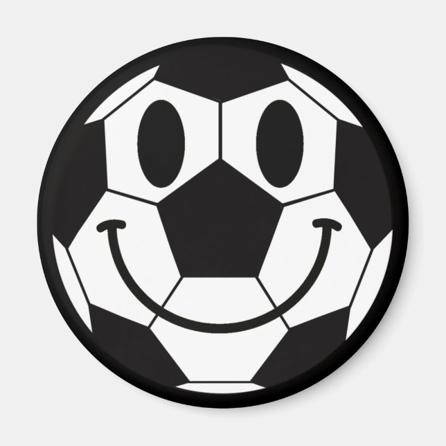 Soccer Ball Smile Face Magnet (Front)