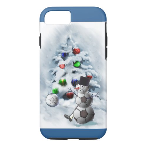 Soccer Ball Snowman Christmas iPhone 87 Case
