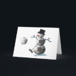 Soccer Ball Snowman Christmas Holiday Card<br><div class="desc">Cute Soccer ball snowman is hoping that your holidays are kicking! Fun Christmas merchandize and gift ideas for the soccer lover on your holiday shopping list!</div>
