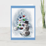 Soccer Ball Snowman Christmas Holiday Card<br><div class="desc">Cute Soccer ball snowman is hoping that your holidays are kicking! Fun Christmas merchandize and gift ideas for the soccer lover on your holiday shopping list!</div>