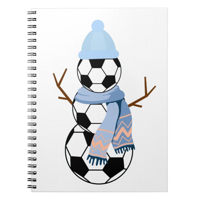Soccer ball Snowman. Notebook (Front)