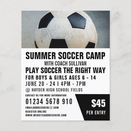 Soccer Ball Soccer Camp Advertising Flyer