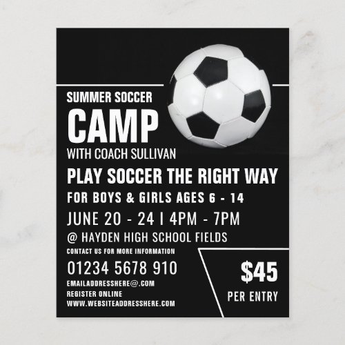 Soccer Ball Soccer Camp Advertising Flyer