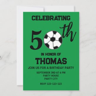 Soccer Ball Soccer Coach 50th Birthday