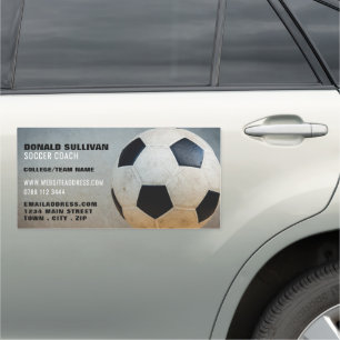 Soccer Ball, Soccer Player/Coach/Ref Car Magnet