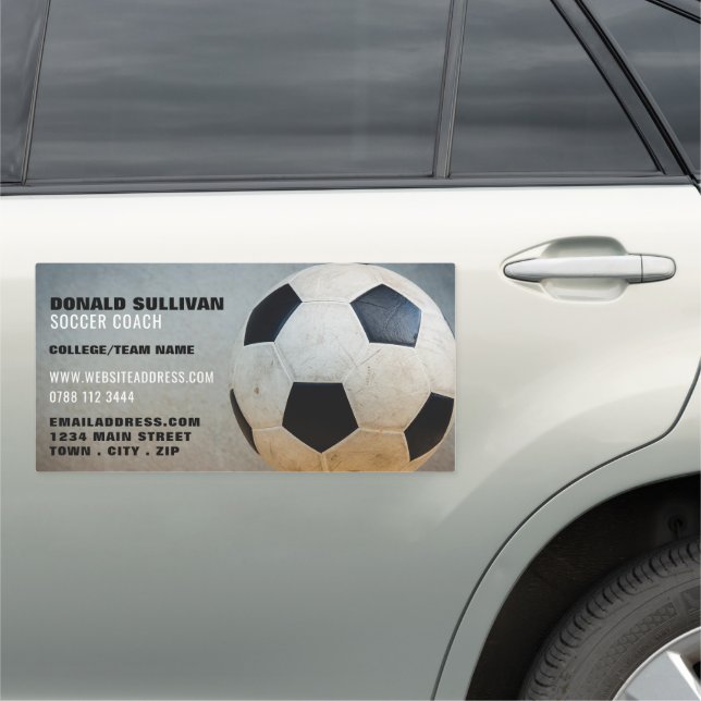 Soccer Ball, Soccer Player/Coach/Ref Car Magnet (In Situ)