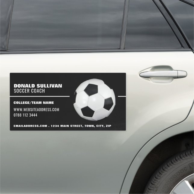 Soccer Ball, Soccer Player/Coach/Ref Car Magnet (In Situ)