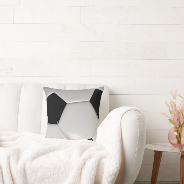 Soccer Ball Sport Style Throw Pillow (Couch)