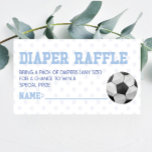 Soccer Ball Sports Baby Shower Diaper Raffle Enclosure Card<br><div class="desc">This is a Blue Soccer Ball Sports themed baby shower Diaper Raffle card.

Bring Diapers baby shower for boy</div>