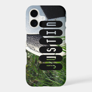 Soccer Ball Sports Green Grass iPhone 17 Case