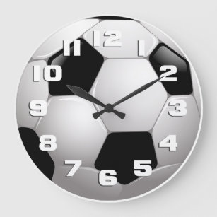 Soccer Ball Sports Large Clock