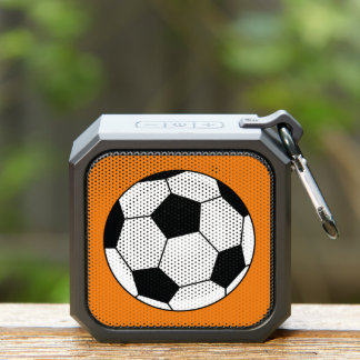 Soccer Ball Sports Orange Background Bluetooth Speaker