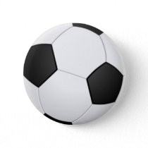 Soccer Ball Sports Pattern Button
