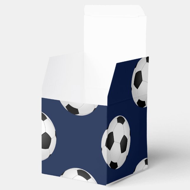 Soccer Ball Sports Pattern Favor Boxes (Opened)
