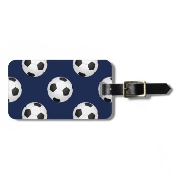 Soccer Ball Sports Pattern Luggage Tag