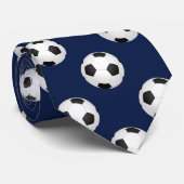 Soccer Ball Sports Pattern Neck Tie (Rolled)