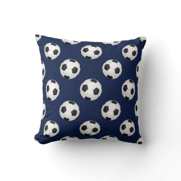 Soccer Ball Sports Pattern Throw Pillow