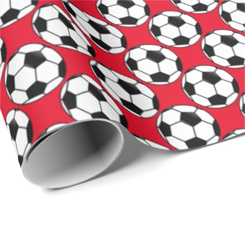 Soccer Ball Sports Pattern Wrapping Paper