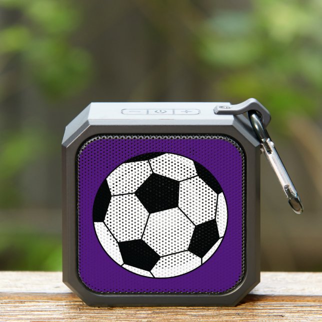 Soccer Ball Sports Purple Background Bluetooth Speaker (Insitu(Outdoor))