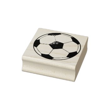 Soccer Ball Sports Rubber Art Stamp by LizzieAnneDesigns at Zazzle