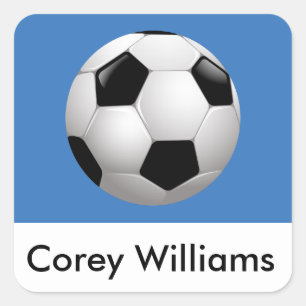 Soccer Ball Sports Square Sticker