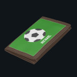 Soccer Ball Sports-Themed Kids Tri-fold Wallet<br><div class="desc">Personalize this cool game sports-themed design with a name or a custom message.</div>