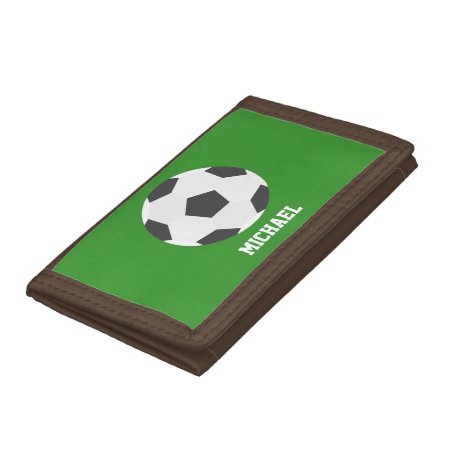 Soccer Ball Sports-themed Kids Tri-fold Wallet
