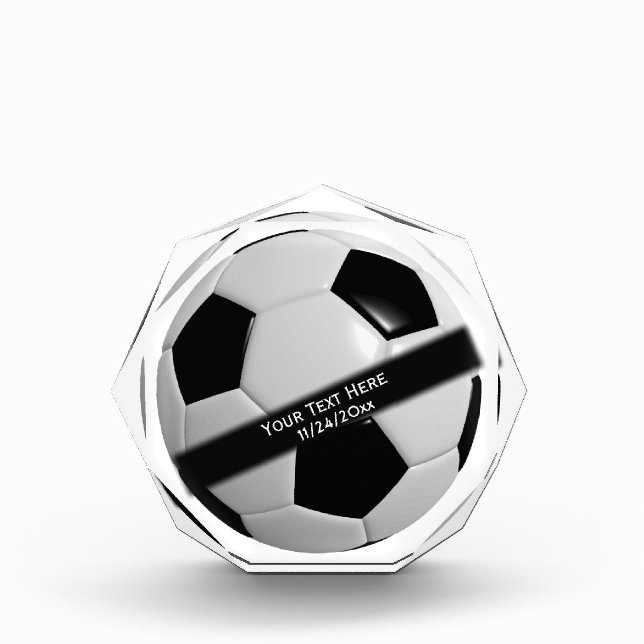 Soccer Ball Sports Trophy Acrylic Award (Front)