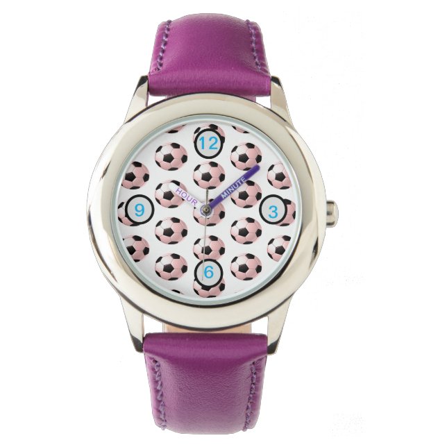 Soccer ball sports  wrist watch (Front)
