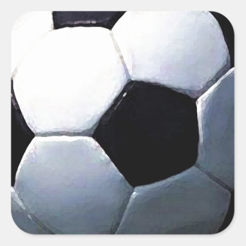 Soccer Ball Square Sticker