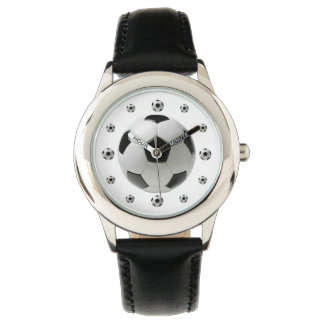 Soccer Ball Stainless Steel Kid's Watch