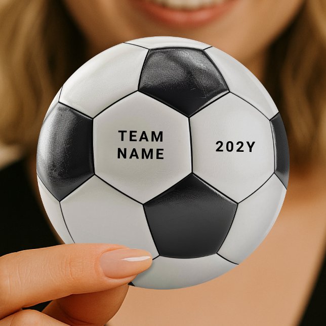 Soccer Ball Sticker | Personalized Team Name Year (Soccer ball design, perfect for football fans, team celebrations, birthdays & sports-themed parties!)