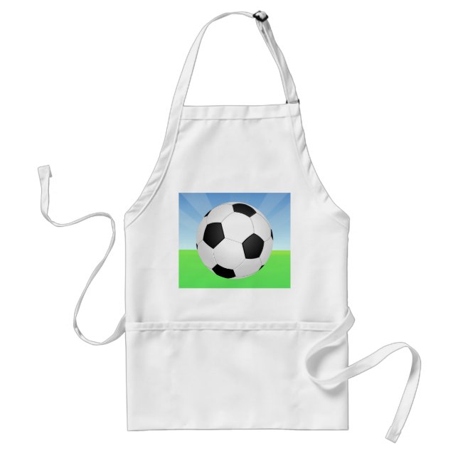 Soccer Ball Sunny Day Adult Apron (Front)