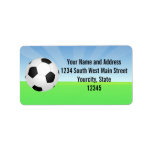 Soccer Ball Sunny Day Label