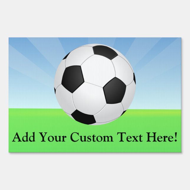 Soccer Ball Sunny Day Sign (Front)