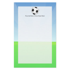 Soccer Ball Sunny Day Stationery