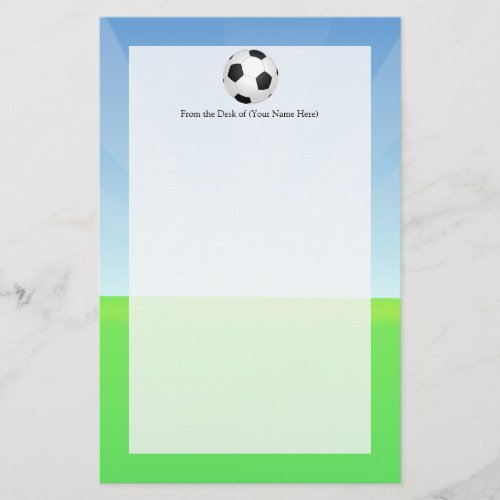 Soccer Ball Sunny Day Stationery