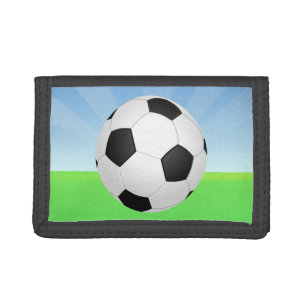 Soccer Ball Sunny Day Trifold Wallet