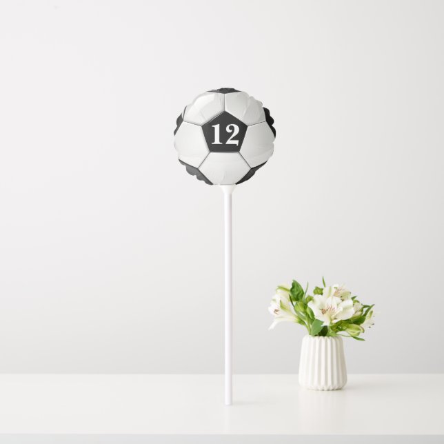 Soccer Ball Table Number Balloon (In Situ)