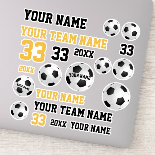 Soccer Ball Team Name Football Soccer Player Sticker
