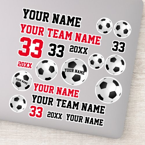 Soccer Ball Team Name Football Soccer Player Sticker