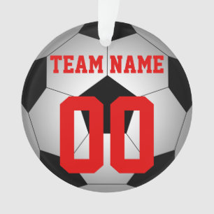 Soccer ball team name personalized ornament